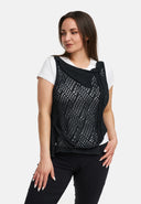 Kekoo Strik Poncho Asymmetrisk 'Cotton'