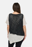 Kekoo Strik Poncho Asymmetrisk 'Cotton'
