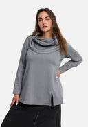 Camisa 'Juline' – Denim con elástico en línea A fluida