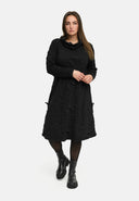 'Brunel' vestido – Cuello drapeado, fruncido lateral & longitud midi