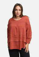 Túnica holgada con corte escalonado 'Ferina'