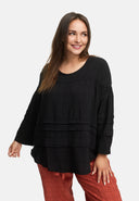 Túnica holgada con corte escalonado 'Ferina'