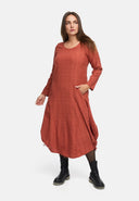 Vestido en línea A con fruncido 'Ferina'