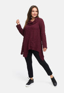 Túnica línea A con cuello drapeado 'Floréa'