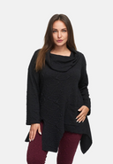 Túnica línea A con cuello drapeado 'Floréa'