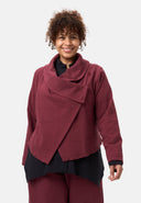 'Collina' jacket – Elegant cropped jacket with wrap look & texture