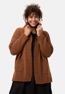 'Vella' cardigan in maglia - misto cotone con lana, taglio morbido