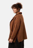 'Vella' cardigan in maglia - misto cotone con lana, taglio morbido