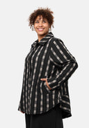 'Karena' Blusenjacke - Cotton-Stretch, look de rayas