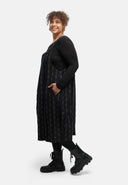 Vestido con peto "Verona" – mezcla de algodón, midi