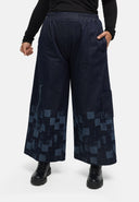 Pantalón "Nila" – Denim oscuro, forma balón