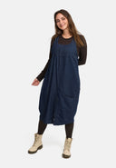 Vestido peto en azul denim con estructura fina 'Bella'