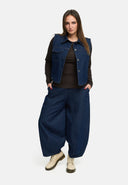 'Amira' gilet – denim scuro, casual & con elasticità