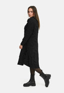 'Brunel' Dress – Cowl-Neck, Side Ruching & Midi Length