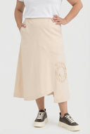 Falda 'Livia' – Línea A, asimétrica y elástica