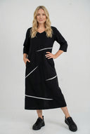 Vestido midi 'Saria' – limpio, cómodo y natural